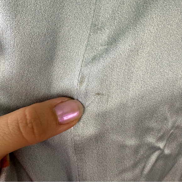 Camilla Light Blue Floral Wide-Leg Silk Pants - Picture 7 of 14